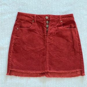 Burgundy Corduroy button-fly skirt - size 1/24